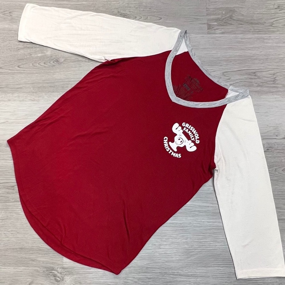 Griswold Family Christmas Raglan Shirt Women's Size S Ripple‎ Junction